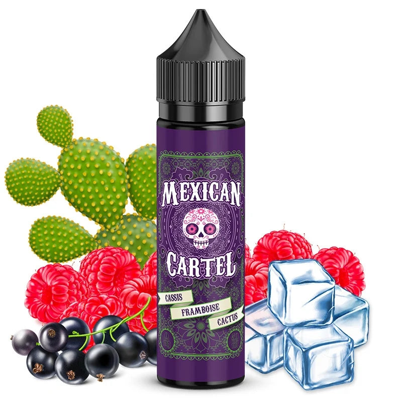 E-liquide Mexican Cartel - Cassis, framboise, cactus 50ml (Cassis, Framboise, Cactus, Frais, Ice)