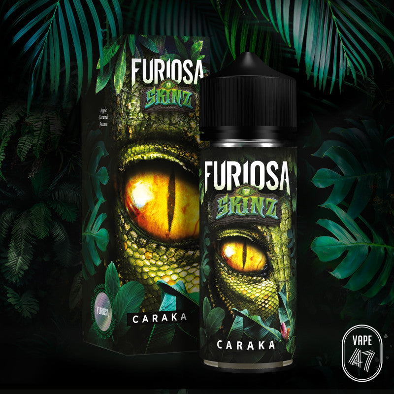 Furiosa Skinz E-Liquid – Caraka 80 ml (karamellisierter Apfel, geröstete Erdnüsse)