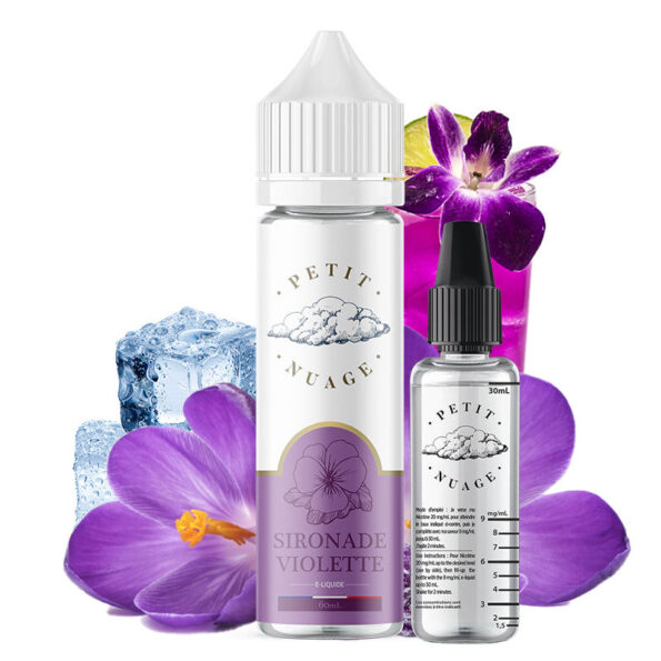 E-liquide Petit Nuage - Sironade Violette 60ml (Limonade fraîche à la violette, Frais, Ice)