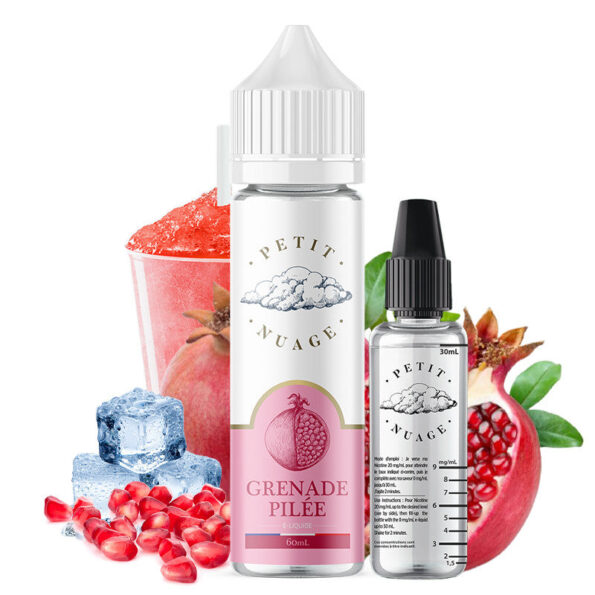 E-liquide Petit Nuage - Grenade Pilée 60ml (Granité à la grenade, Frais, Ice)