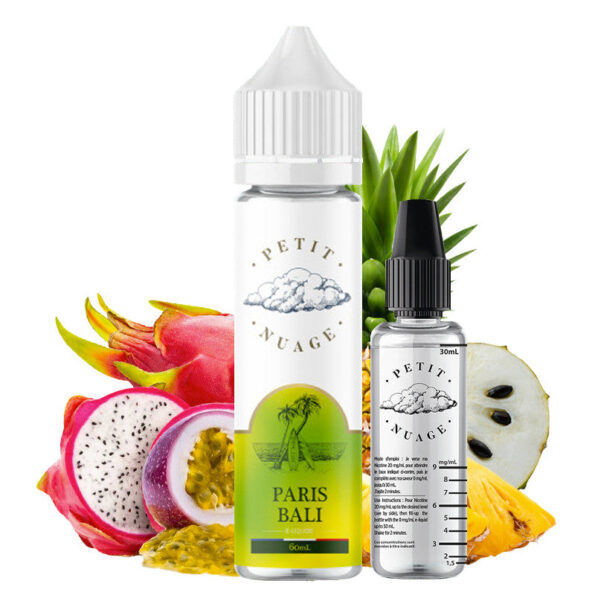 E-liquide Petit Nuage - Paris Bali 60ml (Corossol, Fruit de la passion, Fruit du dragon, Ananas)