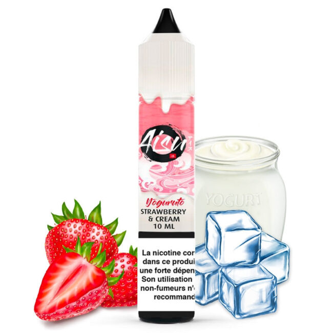 E-liquide Aisu - Strawberry Cream 0% Sucralose - Sels de nicotine 10ml (Yaourt fraise)