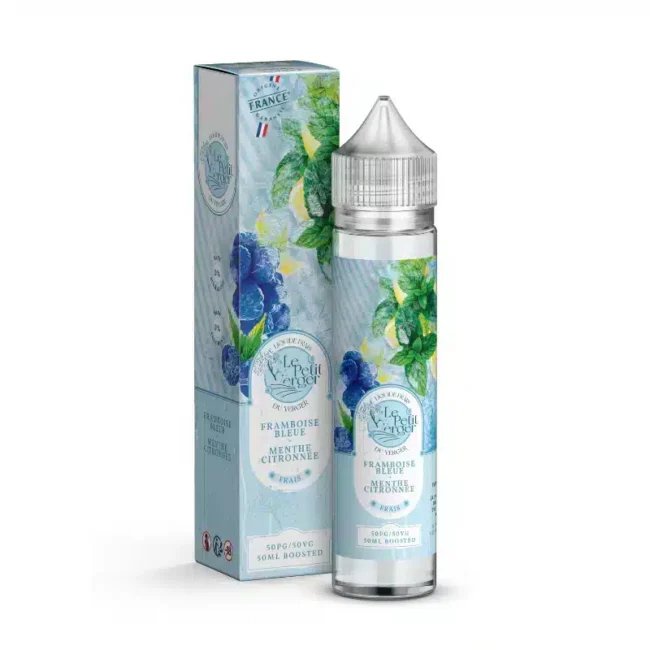 E-liquide Le Petit Verger - Framboise bleu Menthe citronnée longfill 50ml (Framboise bleu, Menthe citronnée, Frais,Ice)