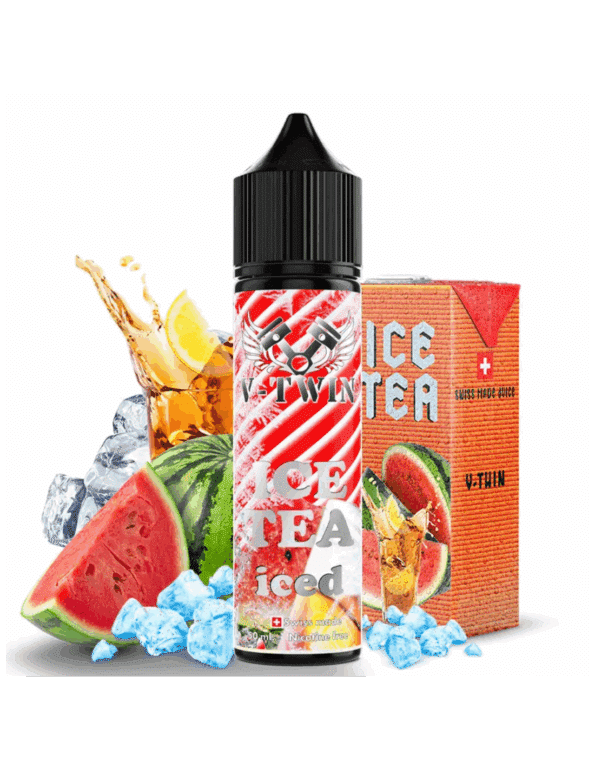 E-liquide V-Twin by Blakrow Watermelon Ice Tea ICED 60ml | Thé froid pastèque, Frais