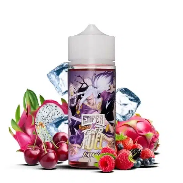 E-liquide Fighter Fuel & Enfer Katana 100ml | Fruit du dragon, Fruits rouges, Cerise, Extra frais